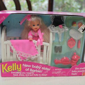 Vintage 1994 Kelly New Baby Sister of Barbie Doll Crib Mattle 12489 NRFB